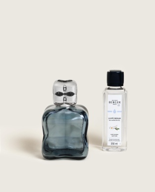 Set Lampe Berger Cosy Blau & Duft Pudriger Moschus