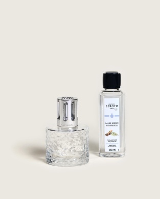 Set Lampe Berger Mirage Transparent & Duft Reiner Weisser Tee