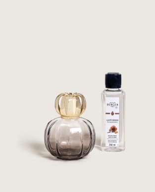 Set Lampe Berger Corali Grau & Duft Samt aus dem Orient