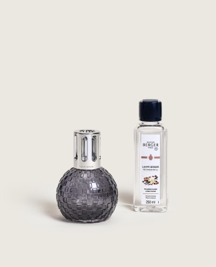 Set Lampe Berger Disco Grau & Duft Pudriger Amber