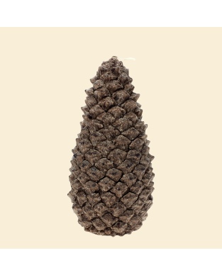 Kerze Tannenzapfen 45H Braun
