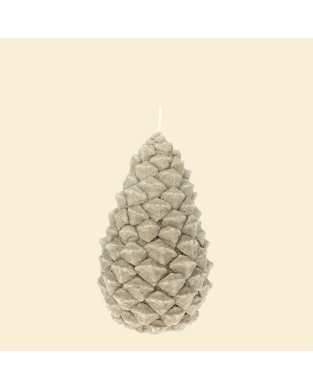 Kerze Tannenzapfen 25H Beige