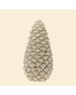 Kerze Tannenzapfen 45H Beige