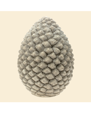 Kerze Tannenzapfen 200H Beige