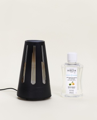 Elektrischer Diffusor Amphora Schwarz - Belebende Zitronenverbene
