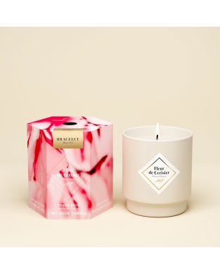 Duftkerze mit Überraschungsschmuck - Armband Gold - Sakura Flower 180g