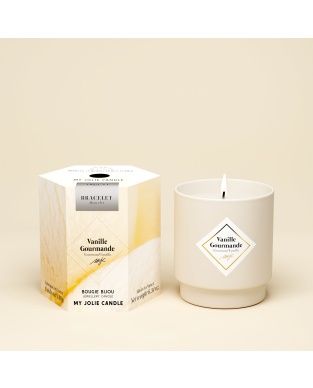 Duftkerze mit Überraschungsschmuck - Armband Silber - Gourmand Vanilla 180g