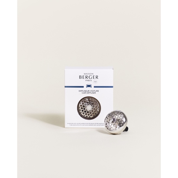 Pince Diffuseur voiture Honey Comb - Chrome