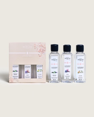 Coffret 3 Recharges Lampe Berger 250ml - parfums fleuris d'exception