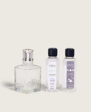 Coffret Lampe Berger Essentielle Carrée & parfums Air Pur - Vent d'Océan