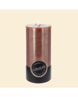 Bougie cylindrique avec patinage doré